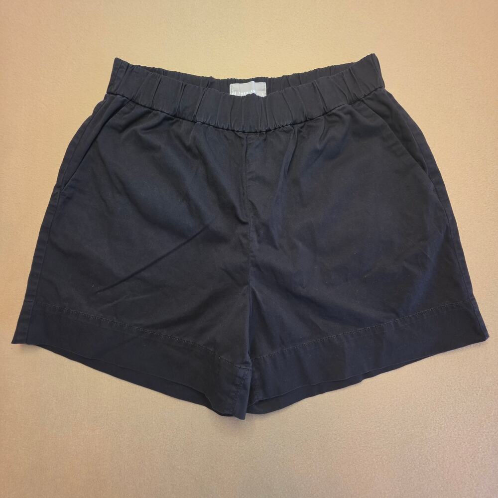 Everlane The Easy Shorts Black Sz Large Pull-On Elastic Waist